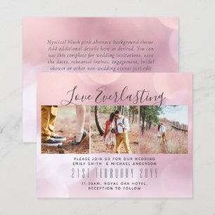 Everlasting Love PHOTO COLLAGE Wedding Event Invit