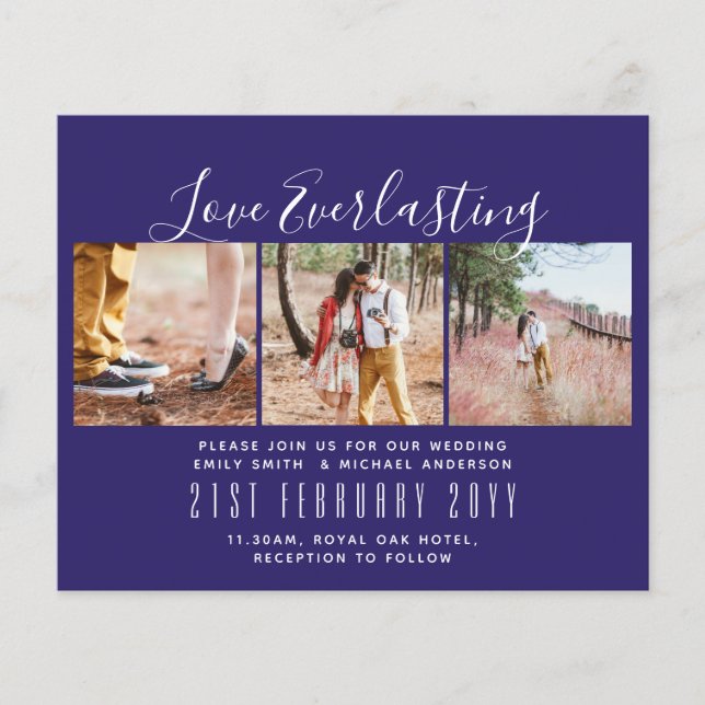 Everlasting Love PHOTO COLLAGE Wedding Event Invit Flyer (Front)