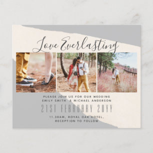 Everlasting Love PHOTO COLLAGE Wedding Event Invit Flyer