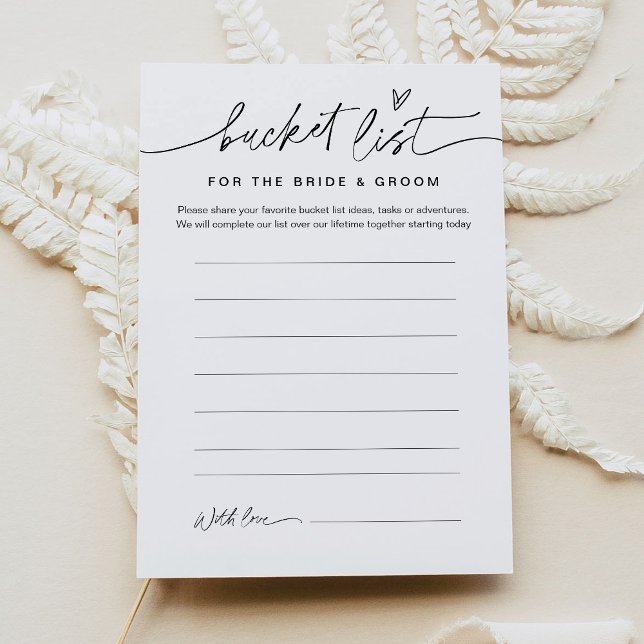 EVERLEIGH Bucket List Bridal Shower Game Card (Creator Uploaded)