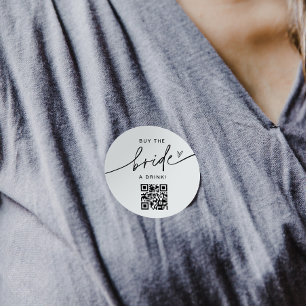 EVERLEIGH Buy The Bride A Drink Bachelorette Stick Classic Round Sticker