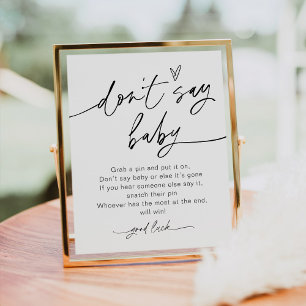 EVERLEIGH Don't Say Baby Game Sign