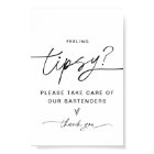 EVERLEIGH Feeling Tipsy Bar Sign, Tip Bartender