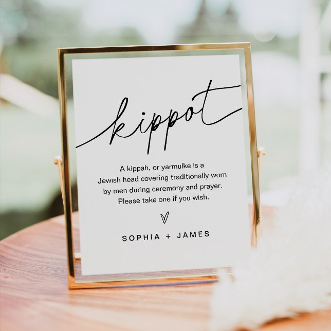 EVERLEIGH Kippot Kippah Yarmulke Wedding Sign (Creator Uploaded)