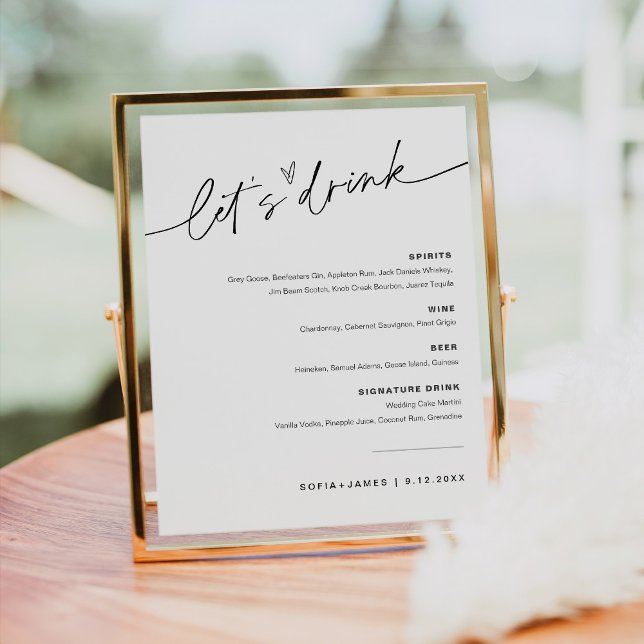 EVERLEIGH Let's Drink Wedding Bar Sign (Creator Uploaded)