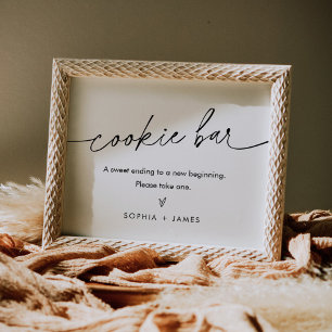 EVERLEIGH Minimalist Cookie Bar Wedding Favour Sig Poster