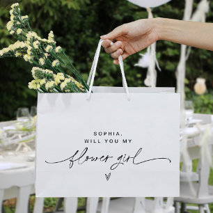 EVERLEIGH Minimalist Flower Girl Gift Bag