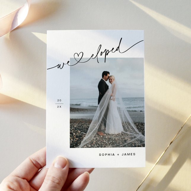 EVERLEIGH Minimalist Heart Elopement Announcement (Creator Uploaded)