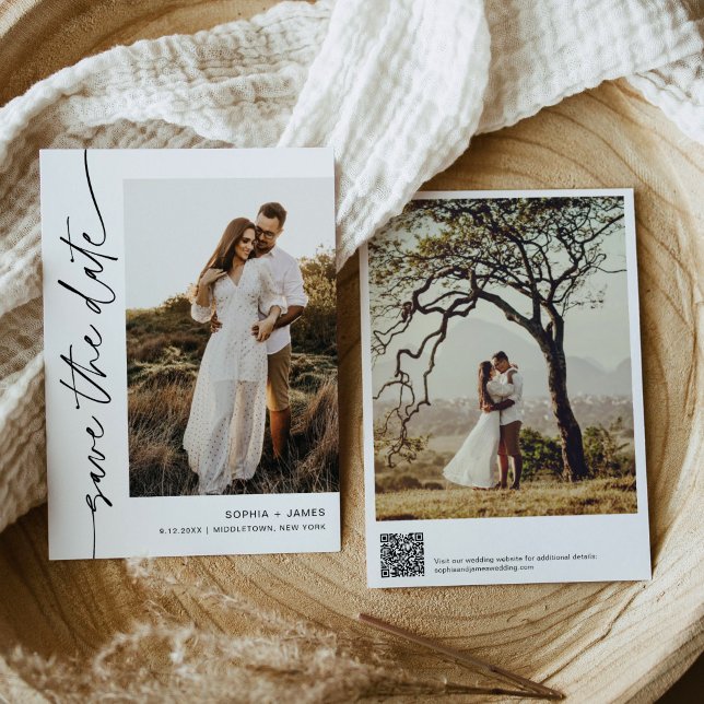 EVERLEIGH Minimalist Photo Save The Date Card (Creator Uploaded)