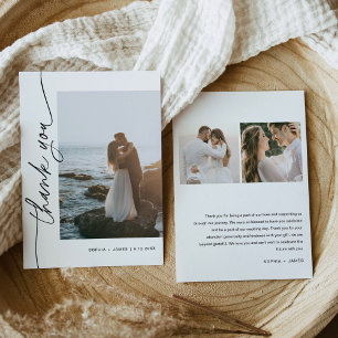 EVERLEIGH Minimalist Photo Wedding Thank You Card