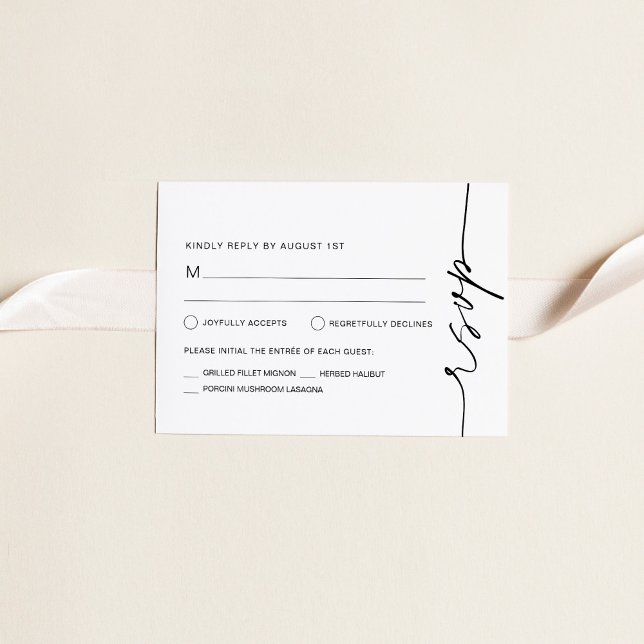 EVERLEIGH Minimalist RSVP Wedding Response Card (Creator Uploaded)