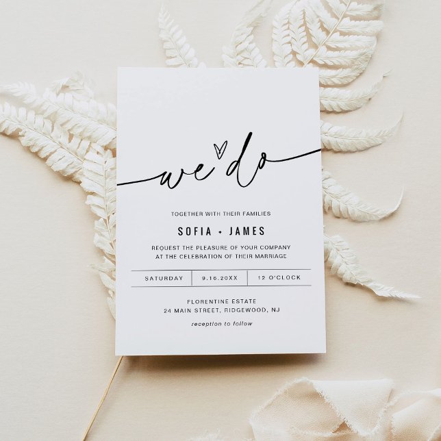 EVERLEIGH Minimalist We Do Wedding Invitation (Creator Uploaded)