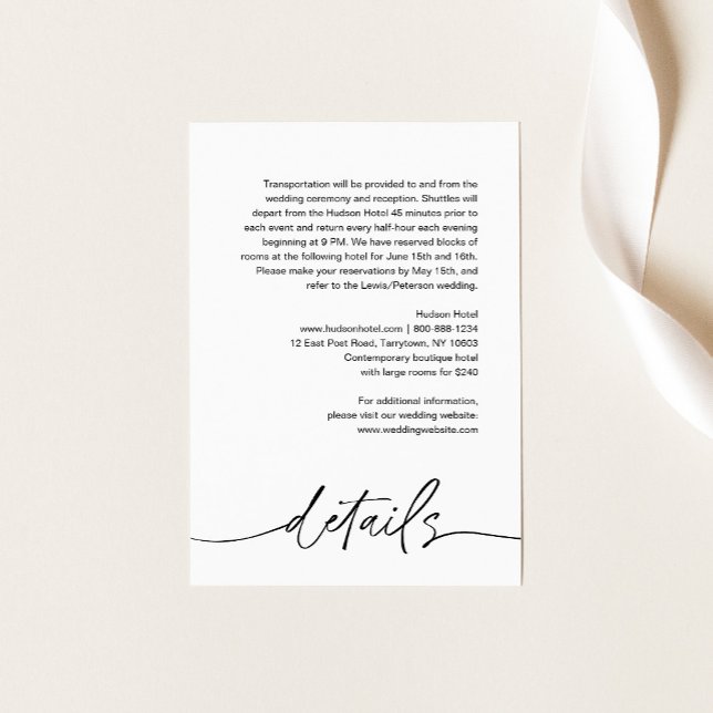 EVERLEIGH Minimalist Wedding Details Enclosure (Creator Uploaded)