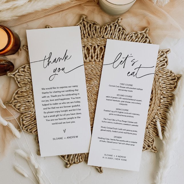 EVERLEIGH Minimalist Wedding Menu 4x9 (Creator Uploaded)
