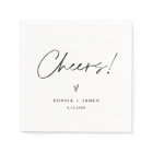 EVERLEIGH MinimalistWedding Cheers Cocktail Napkin