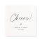 EVERLEIGH MinimalistWedding Cheers Cocktail Napkin