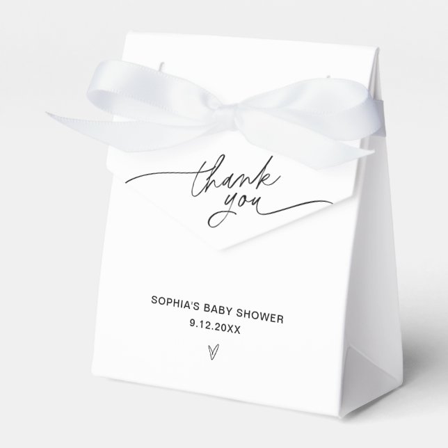 EVERLEIGH Modern Minimalist Baby Shower Favour Box (Front Side)