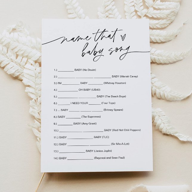 EVERLEIGH Name That Baby Song Game Card (Creator Uploaded)