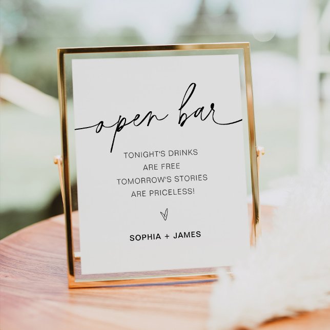 EVERLEIGH Open Bar Wedding Sign (Creator Uploaded)