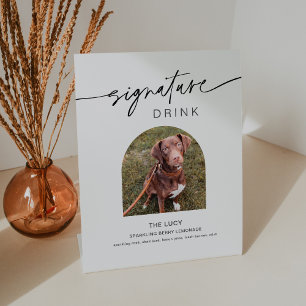 EVERLEIGH Pet Signature Drink Wedding 8x10  Pedestal Sign
