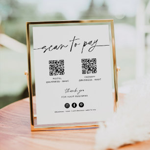 EVERLEIGH Scan To Pay Mobile Checkout Sign