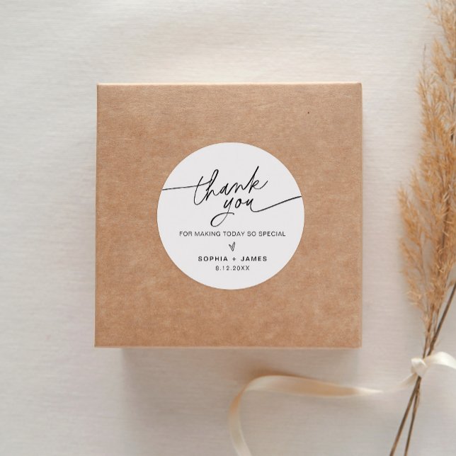 EVERLEIGH Thank You Favour Round Sticker (Creator Uploaded)