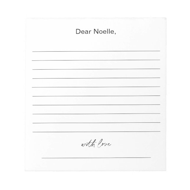 EVERLEIGH Time Capsule Baby Shower Notepad (Front)