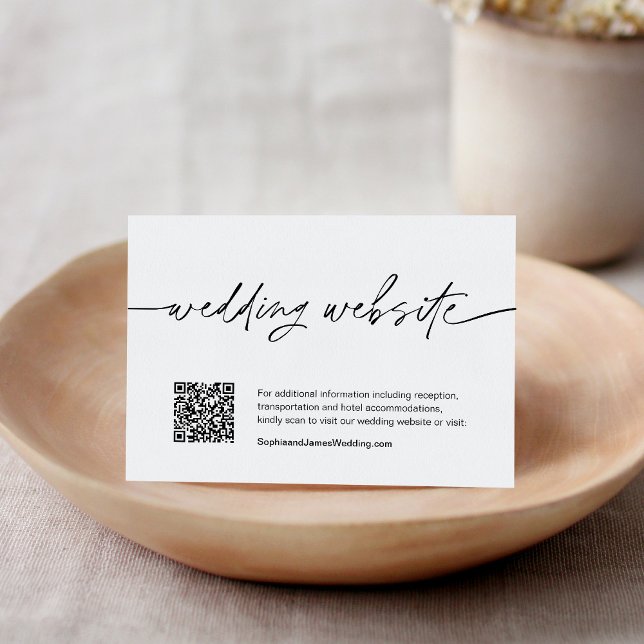 EVERLEIGH Wedding Website QR Code Enclosure Card (Creator Uploaded)