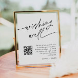 EVERLEIGH Wedding Wishing Well QR Code Sign<br><div class="desc">Everleigh Collection - a stunning and minimalist collection that features a modern calligraphy font that is both chic and stylish. This collection offers a timeless and elegant design that is perfect for any event, from weddings to baby showers and everything in between. Embrace the elegance and sophistication of the Everleigh...</div>