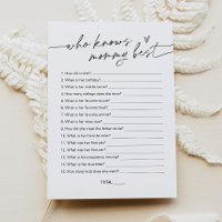 EVERLEIGH Who Knows Mummy Best Baby Shower Game