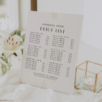EVERLY Art Deco Ivory Business Services Price List