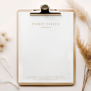 EVERLY Gold Art Deco Business Professional Company Custom Letterhead