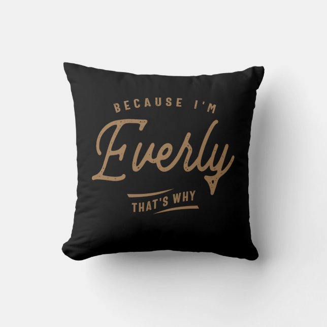 Everly Name Personalised Birthday Name Everly Cushion (Front)