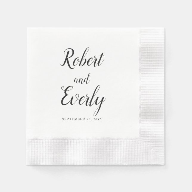 Everly Wedding Napkin (Front)