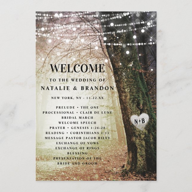 Evermore | Enchanted Fairy Forest Amber Ceremony Programme (Front)