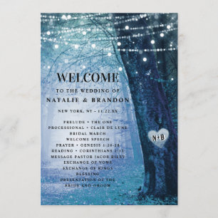 Evermore   Enchanted Fairy Forest Blue Ceremony Programme