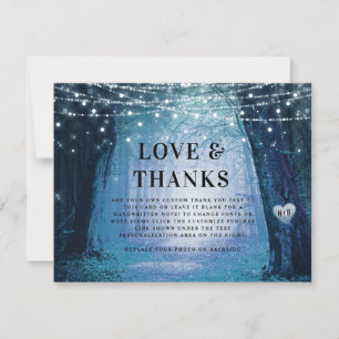 Evermore   Enchanted Fairy Forest Love and Thanks Thank You Card