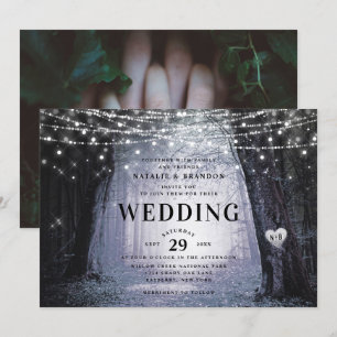 Evermore Enchanted Fairy Forest Purple Wedding Invitation