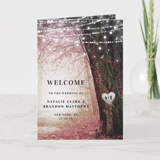 Evermore | Enchanted Fairy Forest Wedding Ceremony Programme (Front)