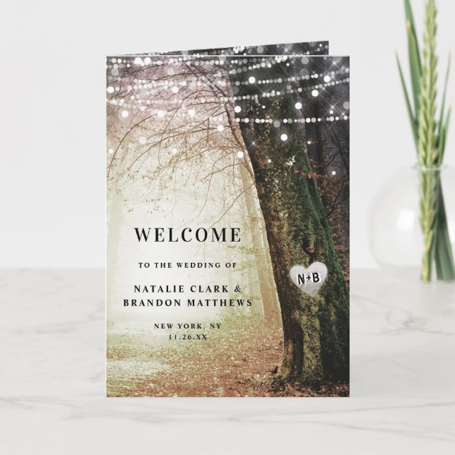 Evermore | Enchanted Fairy Forest Wedding Ceremony Programme (Front)