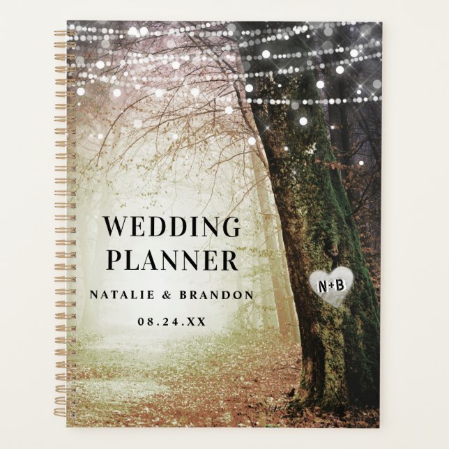 Evermore | Enchanted Forest Amber Wedding Plans Planner (Front)