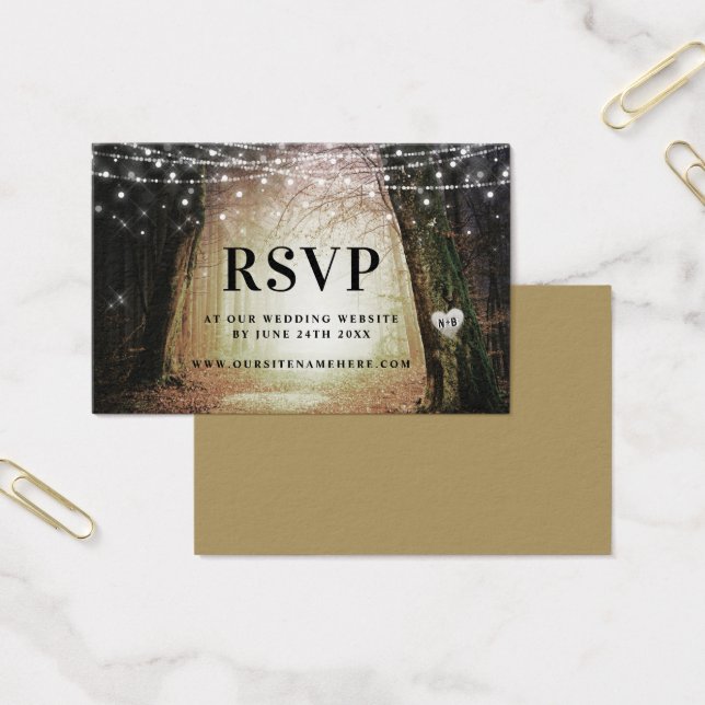 Evermore | Enchanted Forest Gold RSVP Insert Cards (Office)