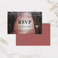 Evermore | Enchanted Forest Pink RSVP Insert Cards
