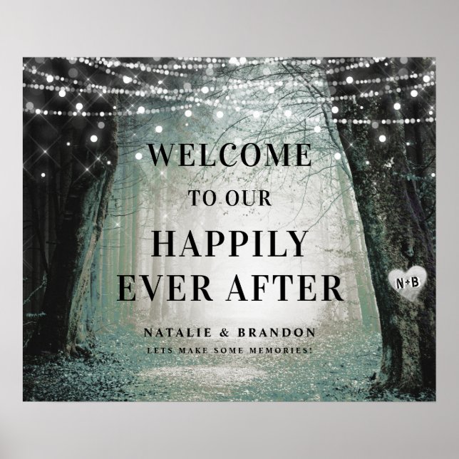 Evermore | Enchanted Forest | Reception Welcome Poster (Front)