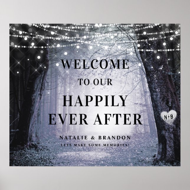 Evermore | Enchanted Forest | Reception Welcome Poster (Front)