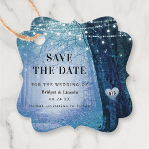Evermore Enchanted Forest Save The Date with Photo Favour Tags