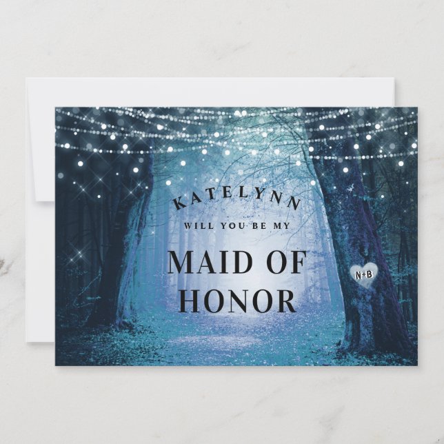Evermore | Enchanted Maid of Honour Proposal Card (Front)
