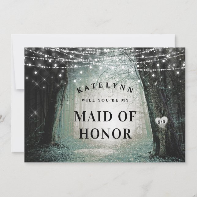 Evermore | Enchanted Maid of Honour Proposal Card (Front)