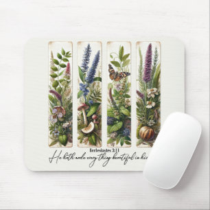 Everthing beautiful in His time botanical Mouse Mat