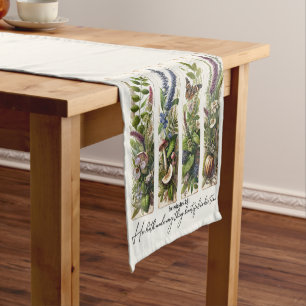 Everthing beautiful in His time botanical Short Table Runner